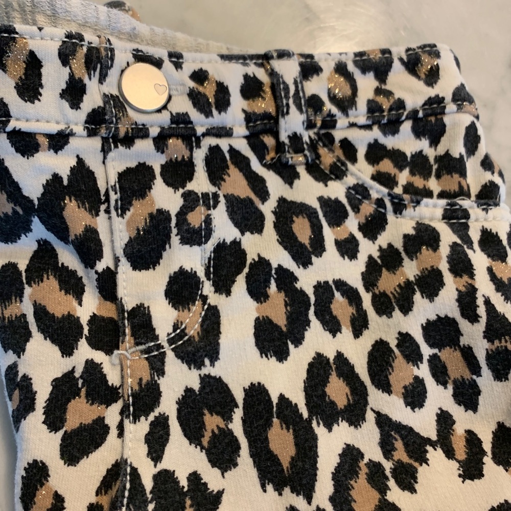 Metallic Knit Leopard Jegging, Size 5T
